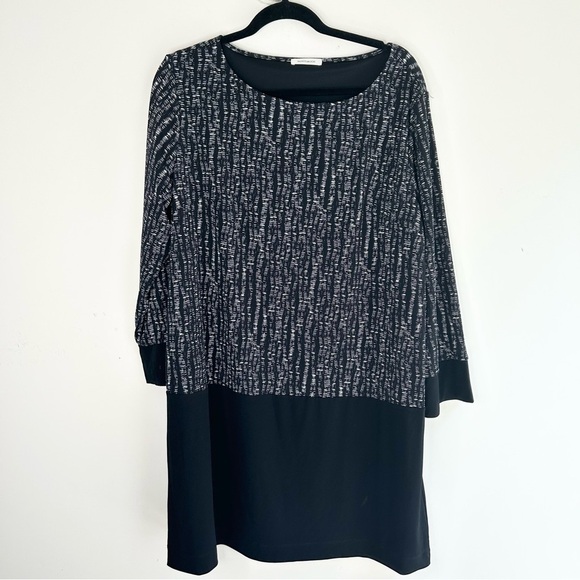 Windsmoor Women's Midi Dress Long sleeve Print Black Size 16 Business casual - Picture 11 of 12